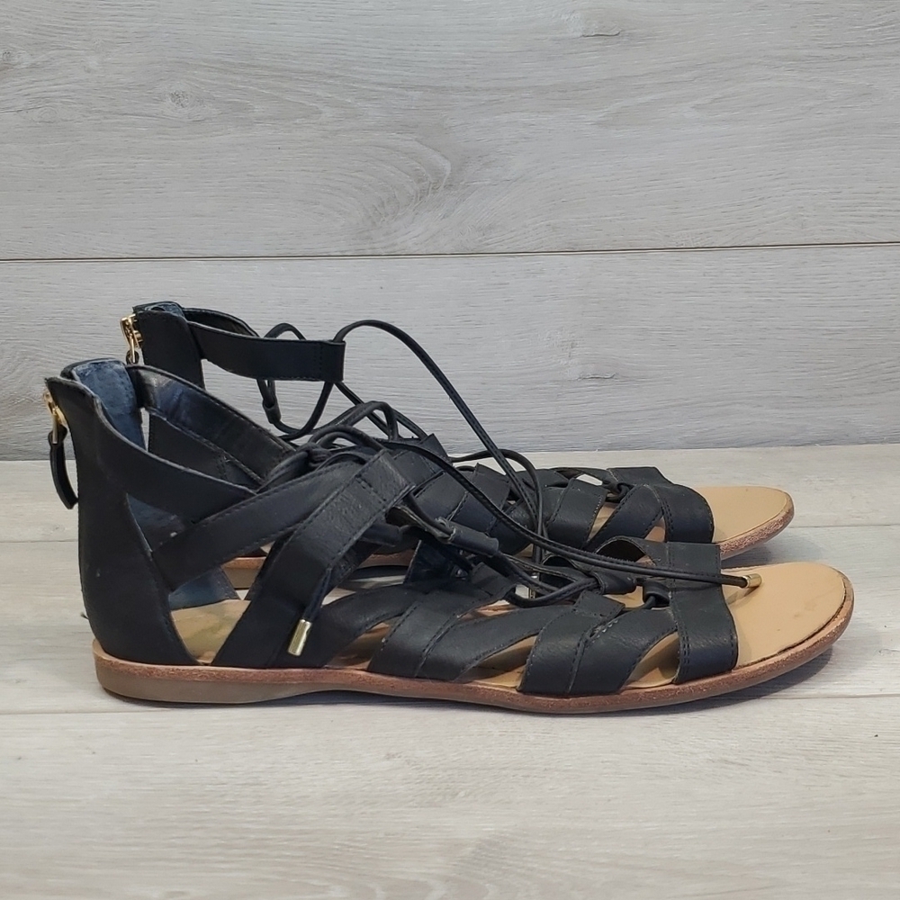 Anthropologie Franco Sarto Womens Lace Up Sandals shoes sz 10M